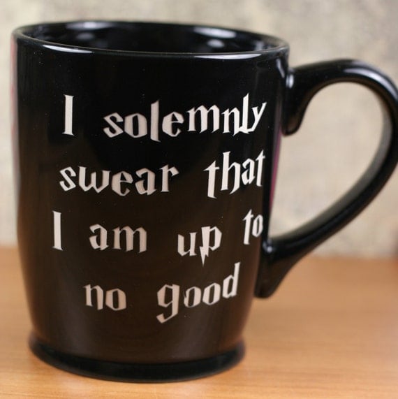 I Solemonly Swear Harry Potter Inspired sandblasted Ceramic Coffee Mug, tea glass