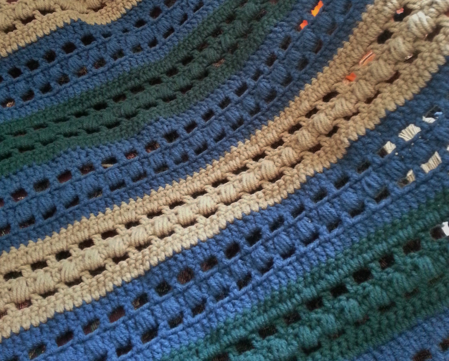 PATTERN Deep Greens and Blues Baby Blanket
