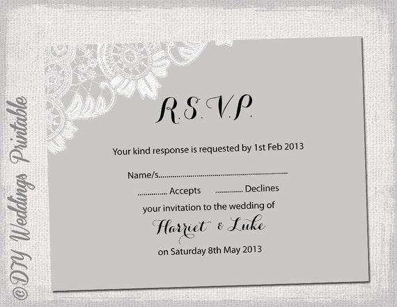 Rsvp Wedding Invitation Response 3