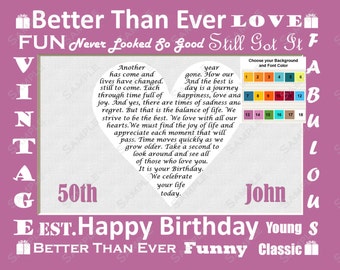 birthday present ideas brother 10 Ideas Poem 8 Gift Birthday Print Heart X Birthday h Gift 50t Fifty