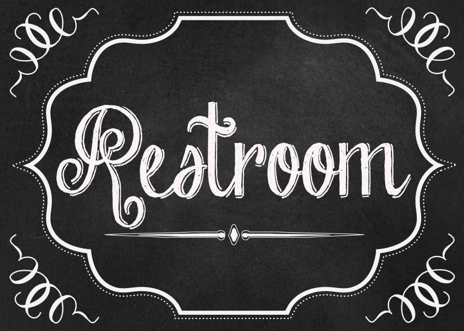 Wedding Reception Chalkboard RESTROOM Sign