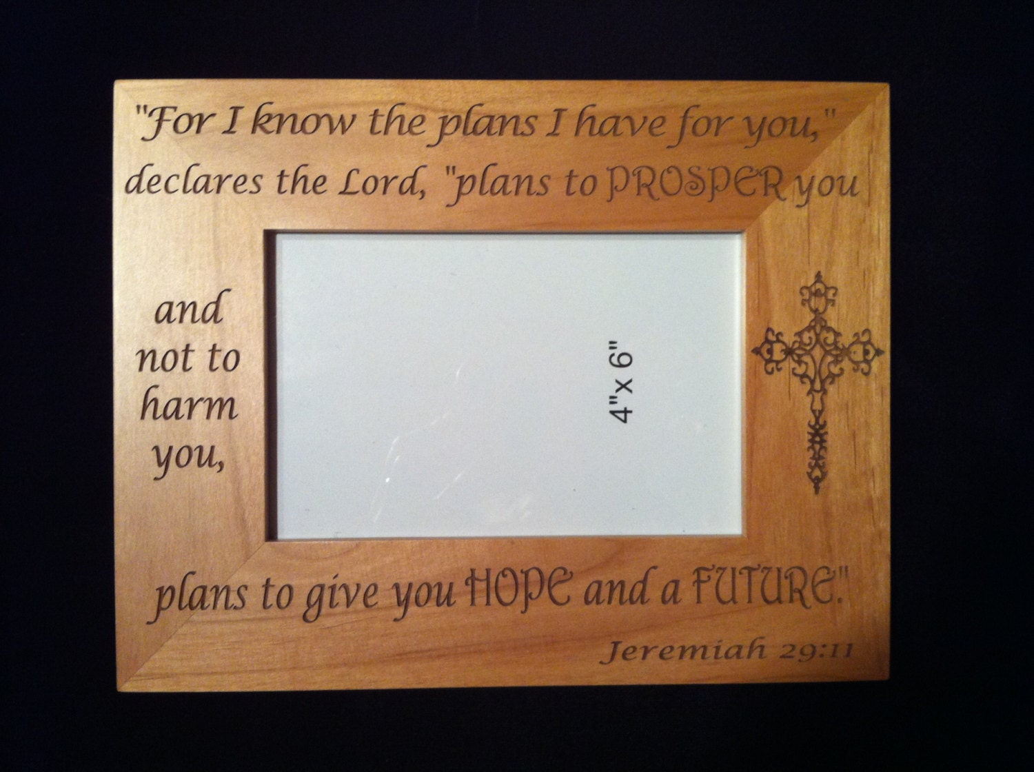 Jeremiah 2911 Engraved Frame Spiritual Frame Christian Gift