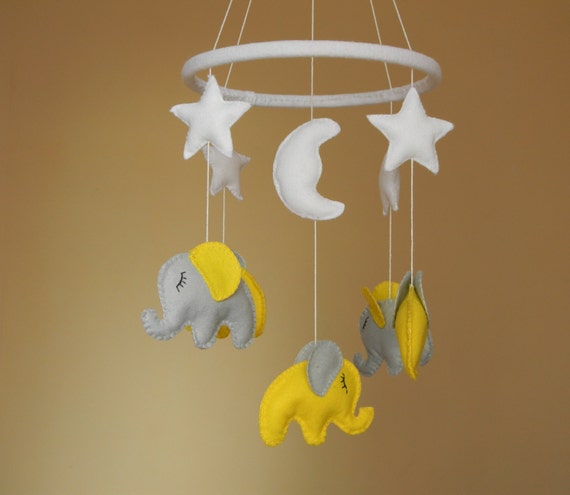 Elephant Baby Mobile Musical Baby Mobile Baby Crib Mobile