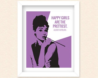 Digital Download: 8x10 Modern Audrey Hepburn Quote Print - Audrey ...