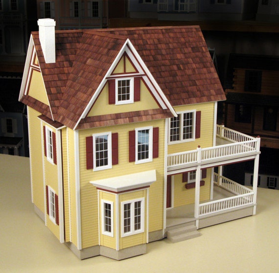 Dollhouse Kit Victoria's Farmhouse Unfinished by EndeavourToys