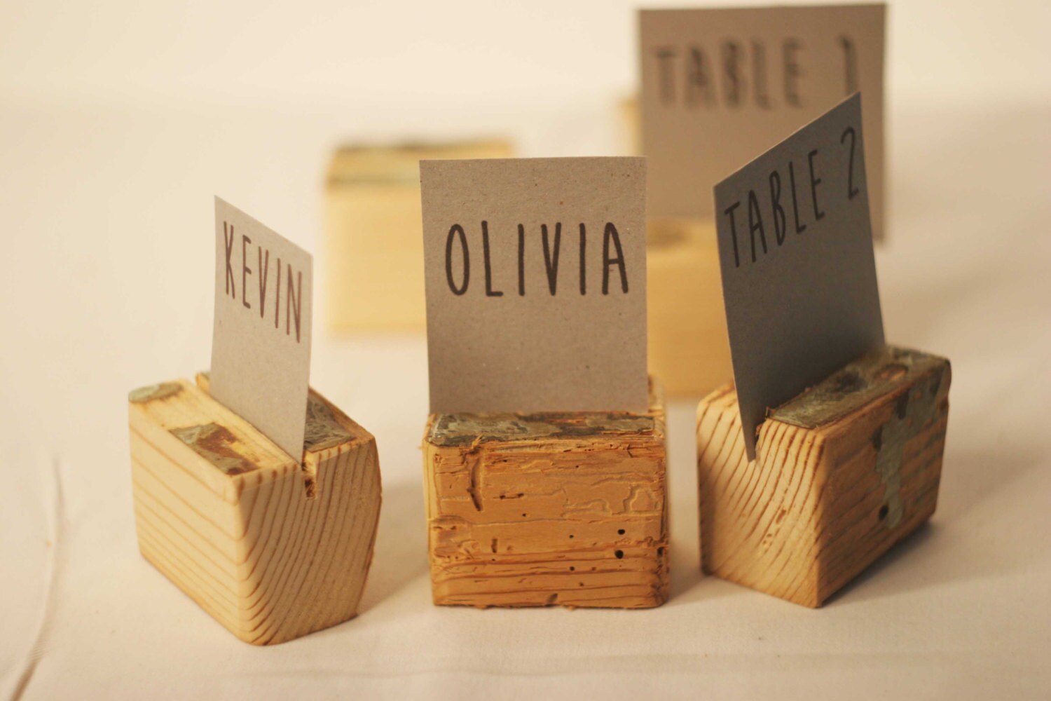 20 pieces Rustic place card holders Wedding card holders