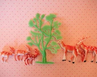 Retro Deer Cake Topper Set