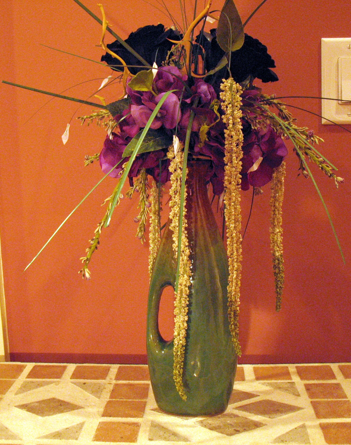 Gothic Flower Arrangement by OkoCreations on Etsy