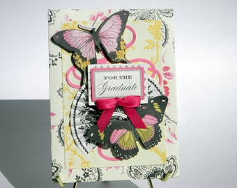 For the Graduate, Anna Griffin - Handmade - Graduation card, 3-d Card