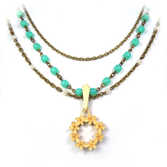 POCKET FULL of POSIES Upcycled Necklace with Victorian Hand