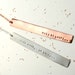 Vertical Long Bar custom silver rose gold necklace