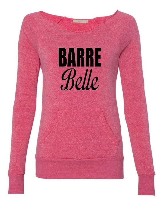 Barre Belle Sweatshirt Off the Shoulder, Train Work Out Sweater Ballet
