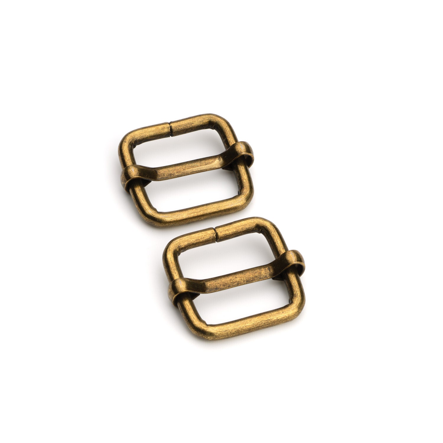 50pcs 5/8 Adjustable Slide Buckle Antique Brass
