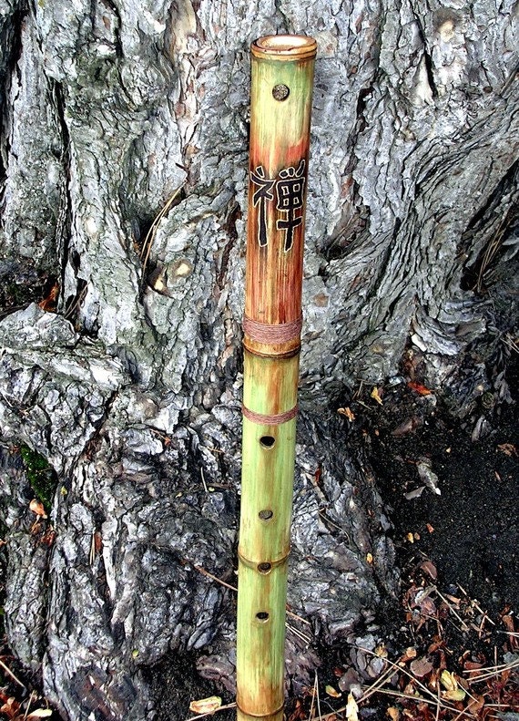 23 Inch Oriental Minor Forest Flute With Kanji Script