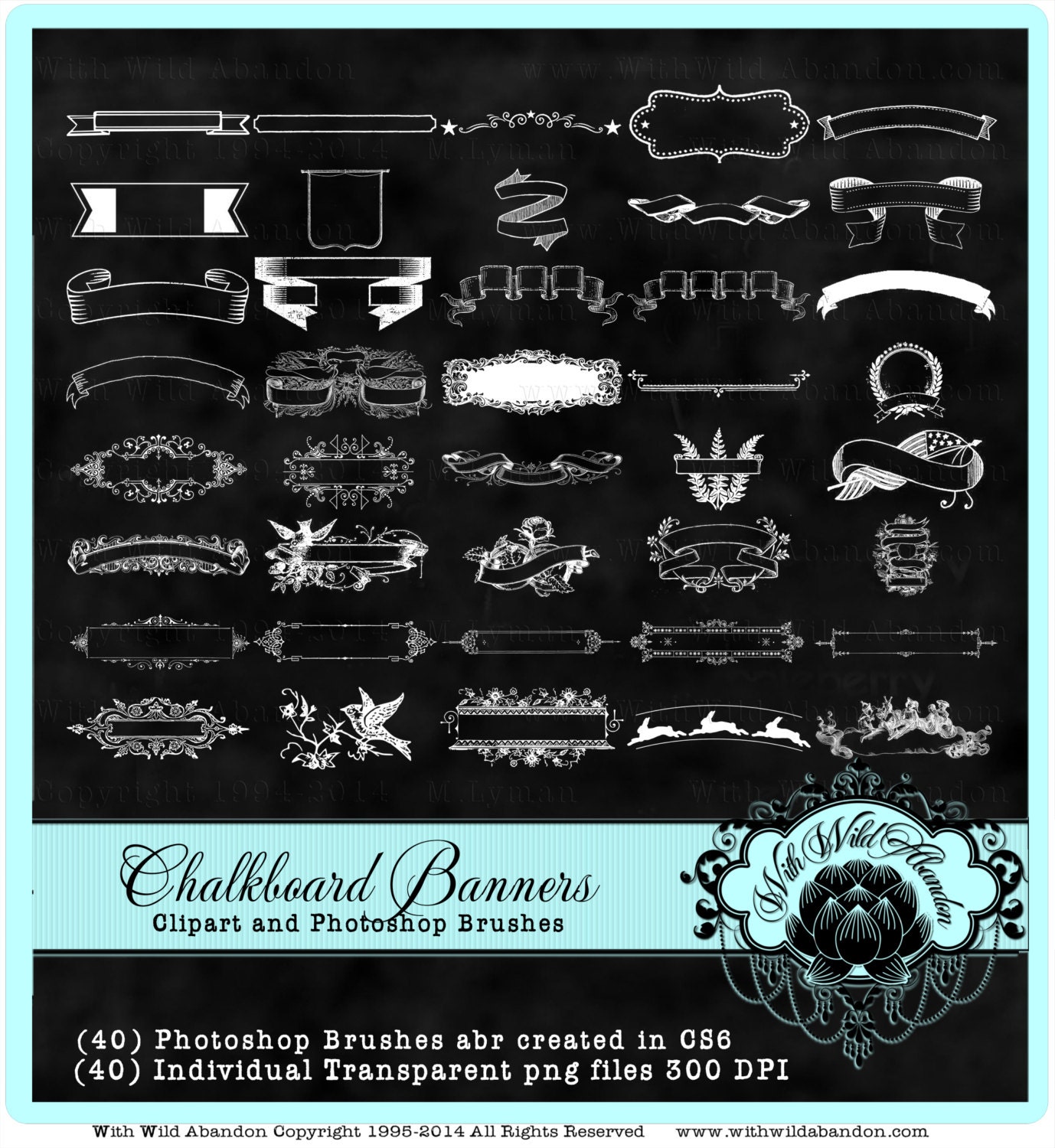 Chalk Banner Brushes Chalkboard Banner Elements