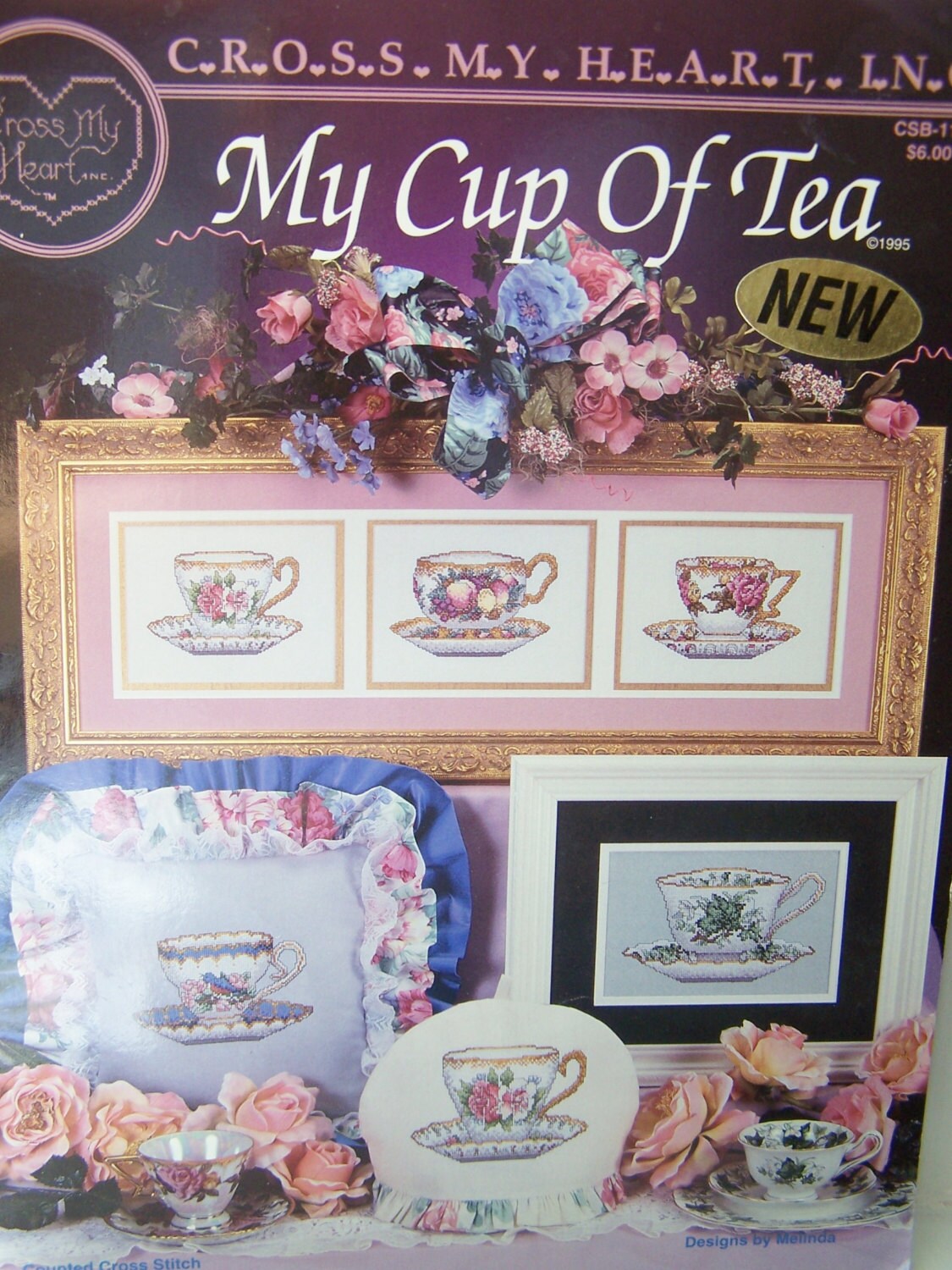 Tea Cup Cross Stitch Pattern Book My Cup of Tea Foral Tea