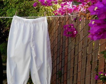 Ready now! Womens LARGE WHITE Basic Bloomers Frugal Frills No Lace