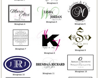 Wedding Monogram, Printable Monogram, Monogram for Weddings, Custom ...