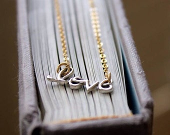 Love Necklace - Celebrity Style - Mixed Metals