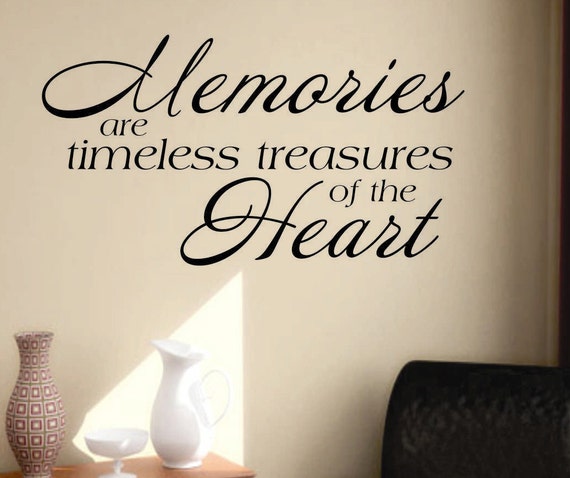 Memories are Treasures Vinyl Wall Lettering Vinyl Wall