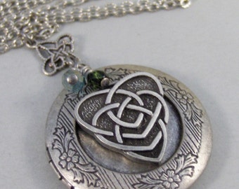 Mothers Heart,Celtic Necklace,Celtic Locket,Irish Necklace,Irish Locket,Mothers Necklace,Mothers Locket,Heart Necklace valleygirldesigns