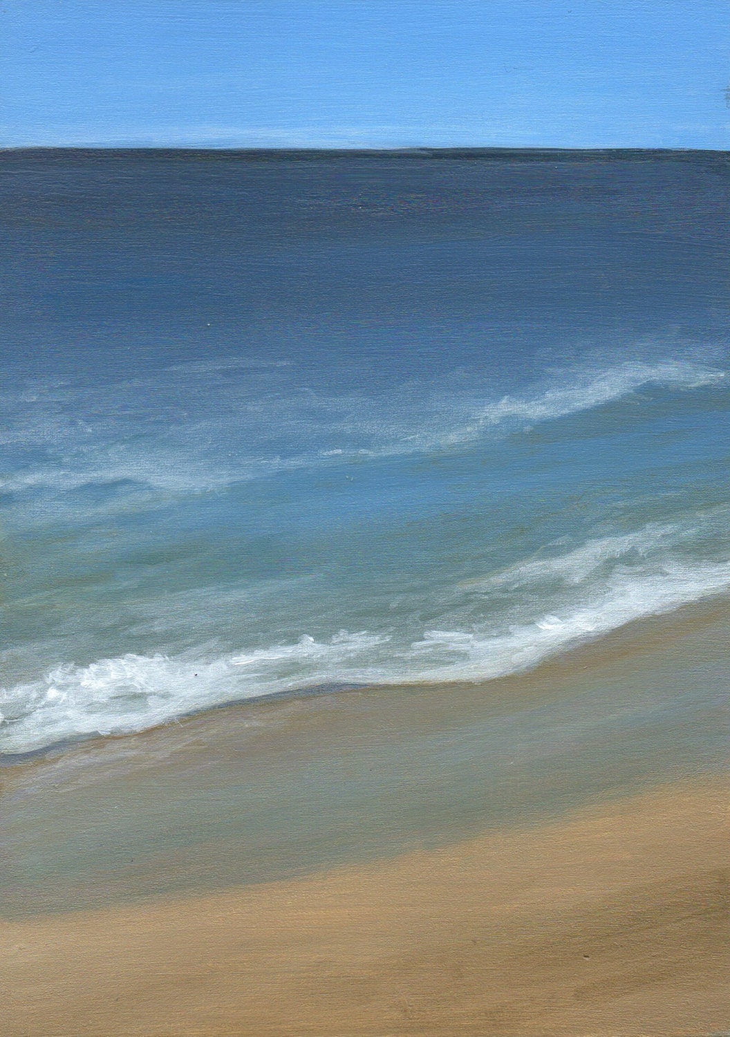 Small Acrylic Painting Ocean Landscape Painting Seascape for