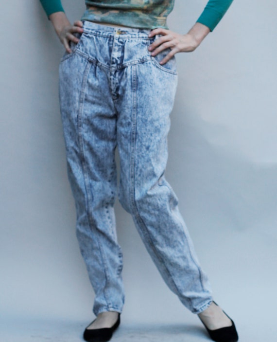 Vintage 80's highwaist acid washed jeans tapered by KFTvintage