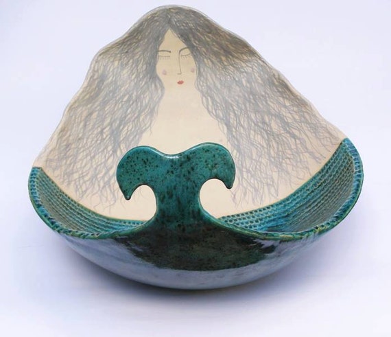 Mermaid Basin Table top basin sink by clayopera on Etsy