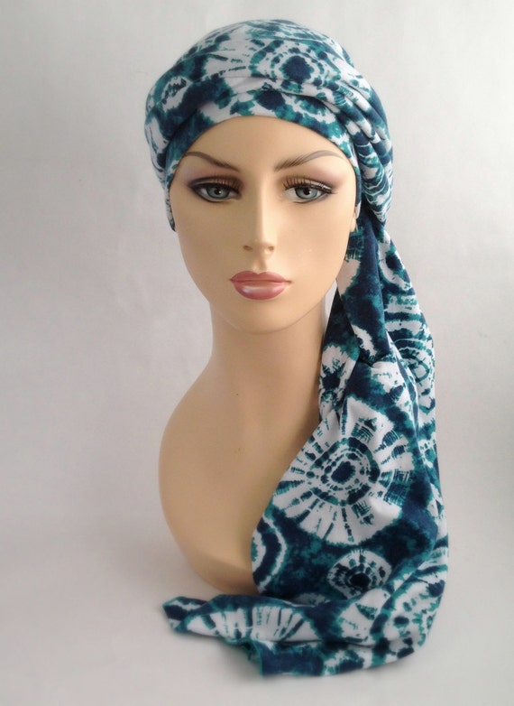 Items similar to Hippie Tie Dye Turban, Chemo Hat, Head Wrap Alopecia