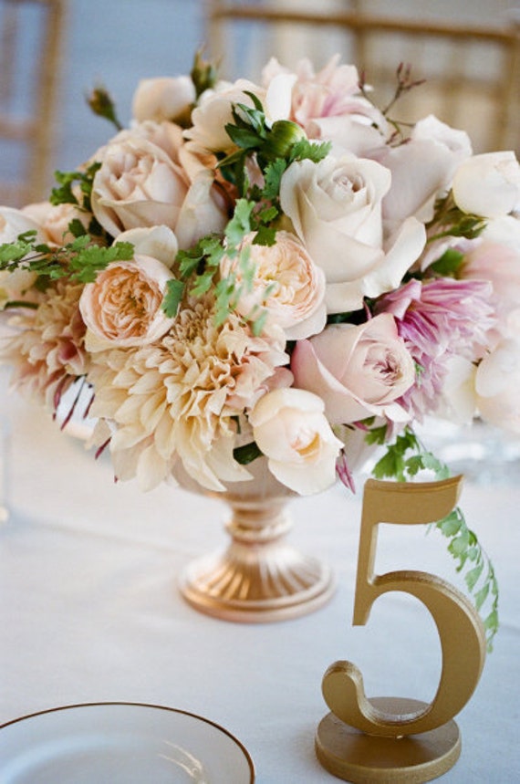 Gold Wedding Table Numbers for Weddings and Events Wedding