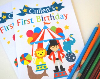 6 circus coloring books party personalized coloring books party favors a864 - Personalized Coloring Book 6 circus coloring books party personalized coloring books party favors a864 - Personalized Coloring Book