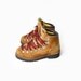 tan hiking boots red laces