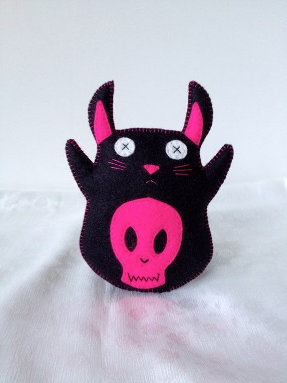 skull bunny plush