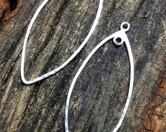 Sterling Silver Teardrop Marquise Earring Finding Sterling Silver Jewelry Supplies