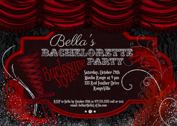 Burlesque Invitation Templates Free 3