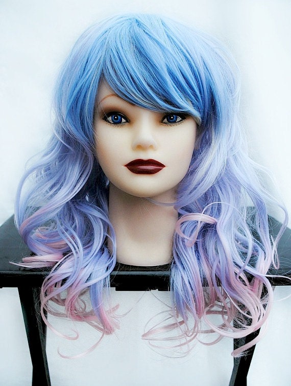 Sale Pastel Wig Purple Wig Ombre Wig Scene Wig Cosply Wig 