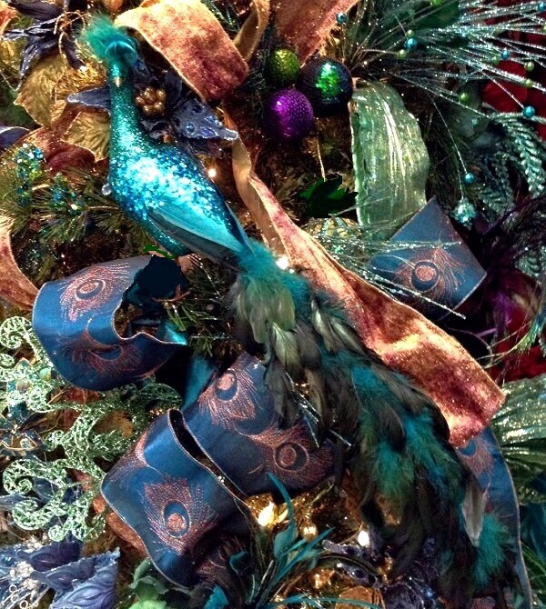 christmas teal peacock tree topper decoration ornament christmas teal peacock tree topper decoration ornament