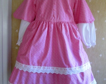 Sale Ships Today - Addy, Civil War, American Girl, Victorian Colonial Dress - Girls Sz 3-4