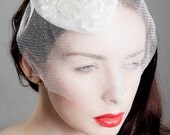 Bridal Couture 'Judith' Silk Velvet Fascinator with Veil