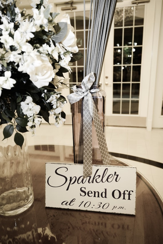 Sparkler Send Off..Wedding Signs..Table Sign Bride and Groom