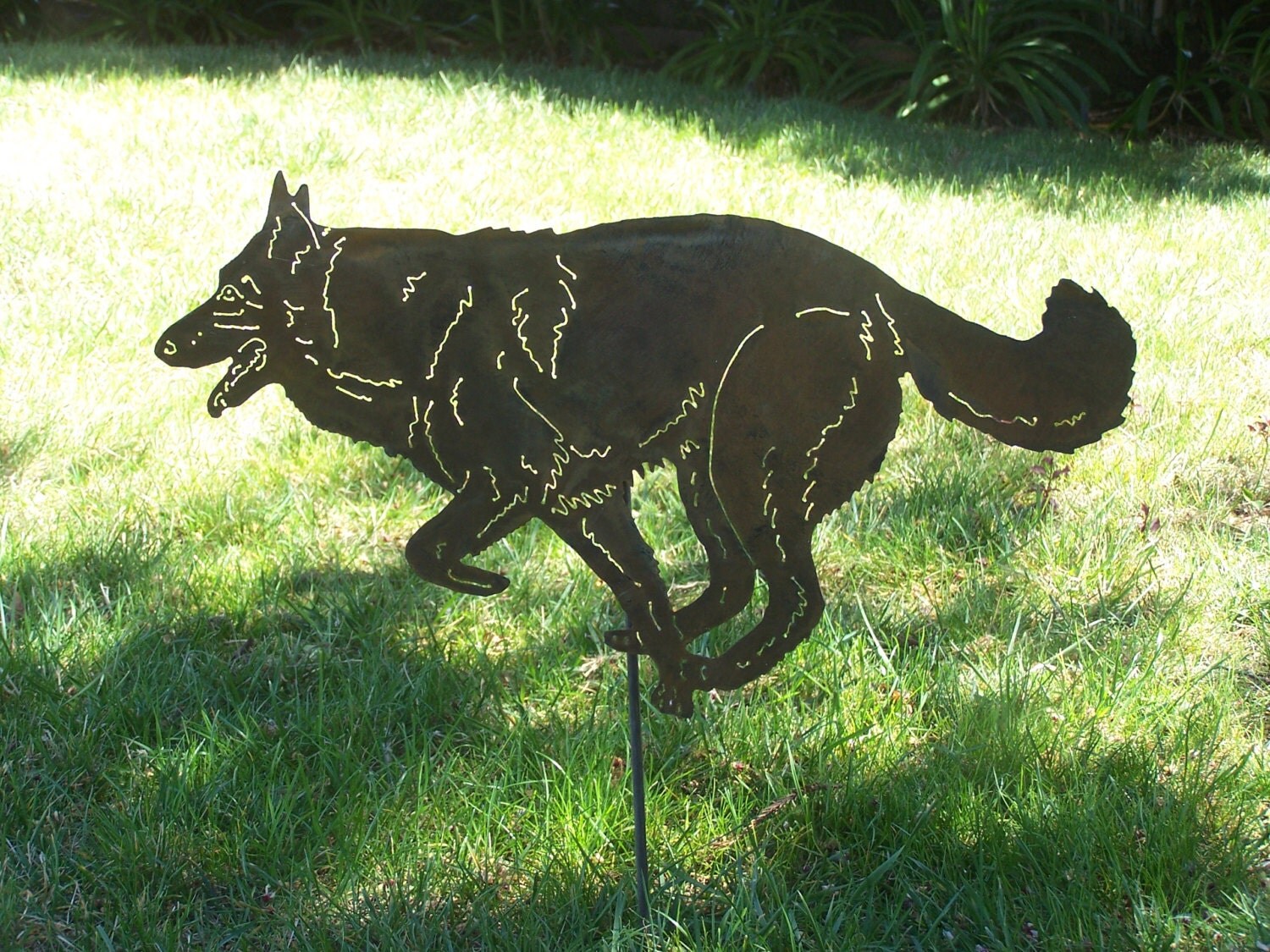 German Shepherd garden stake memorial pet marker yard art German Shepherd garden stake memorial pet marker yard art