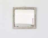 antique beveled mirror, wood frame mirror