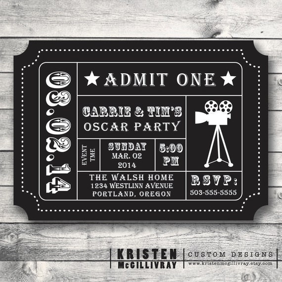 Oscar Ticket Printable