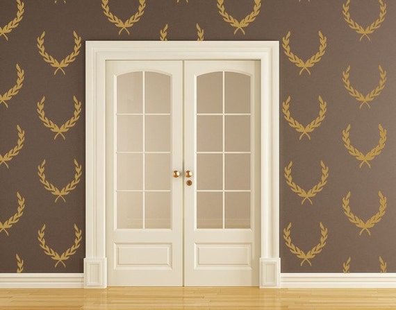 Laurel Wreath Decals Vinyl Decals Wallpaper Pattern Crest