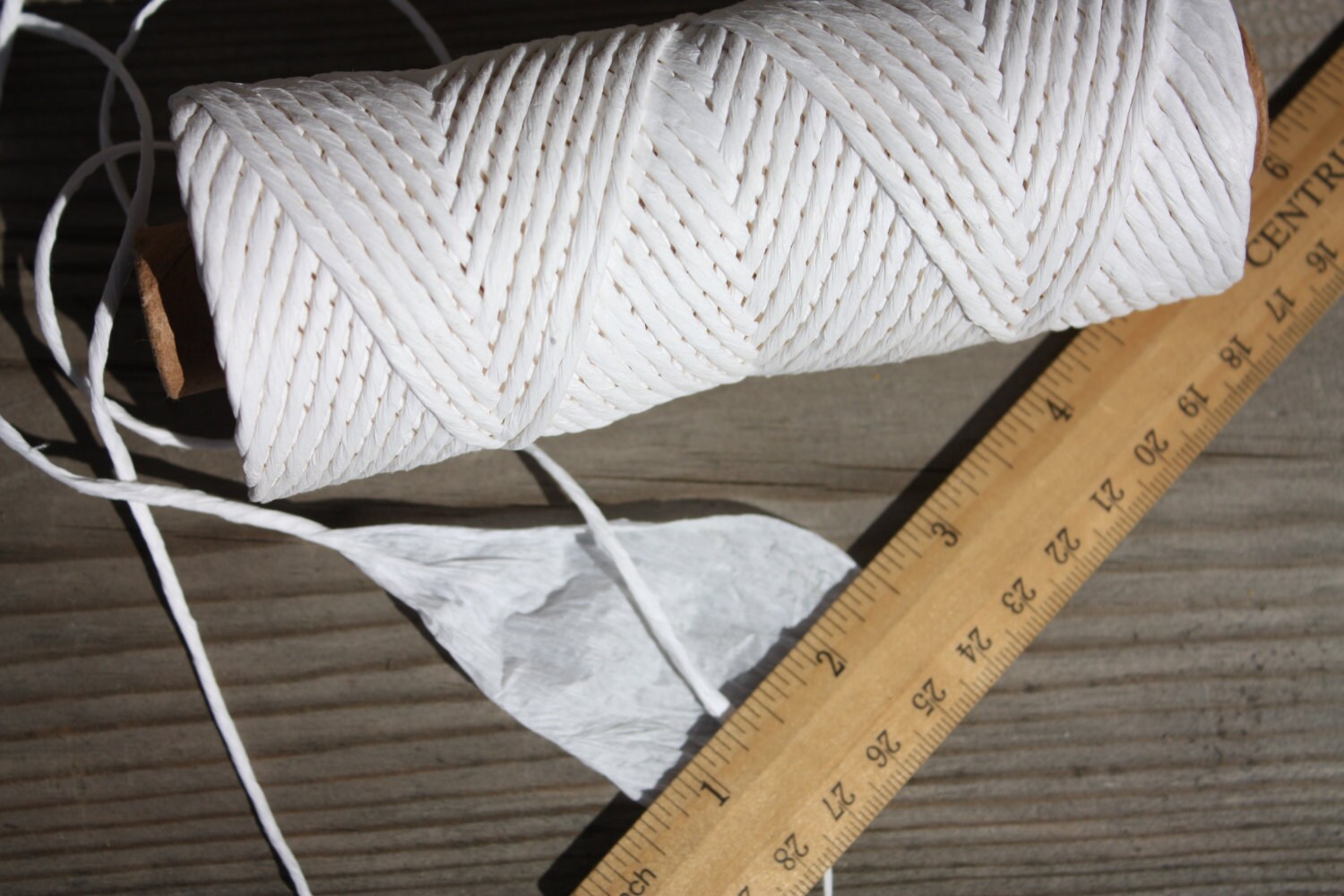 White Twisted Paper Cord Eco Materials for crafting gift