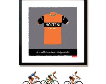 Maillot Rétro Molteni – Équipe Eddy Merckx Tour De France, Neuf Avec étiquettes