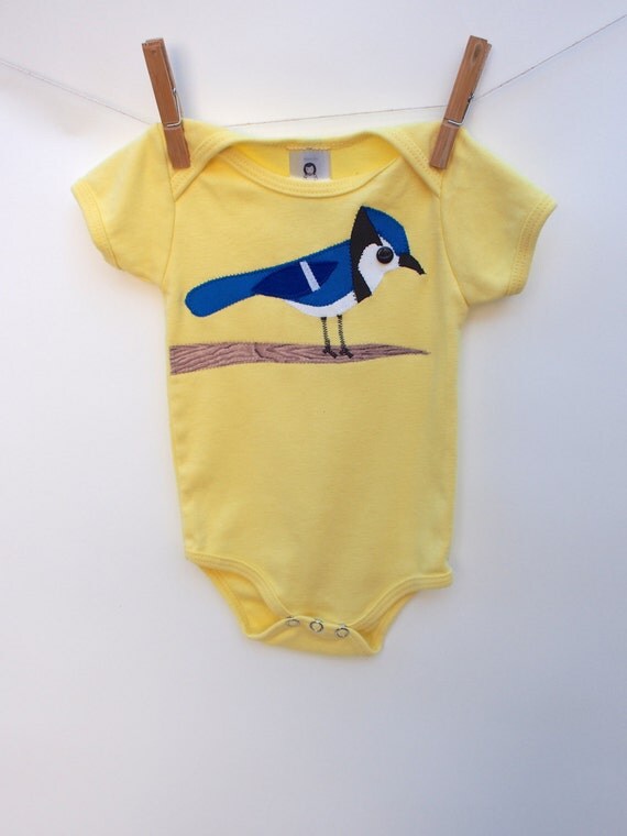 Bluejay Onepiece / Baby Shower Gift / Baby Girl / by sjanestudio