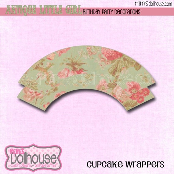 cupcake Cupcake Girl vintage Cupcake wrapper  Little Wrappers  Wrappers PDF Vintage girl Antique
