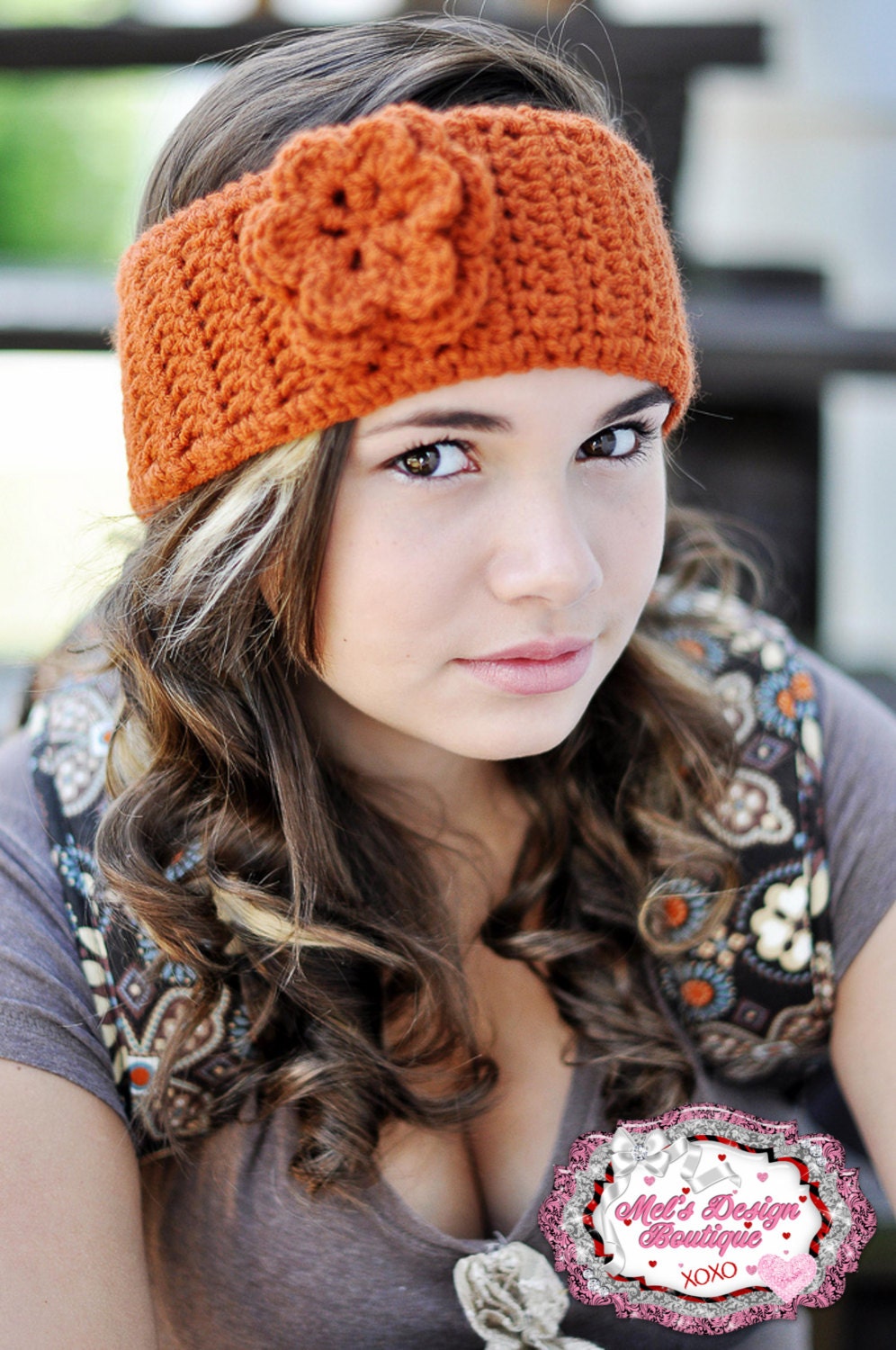 Crochet headband & boot topper set crochet headband