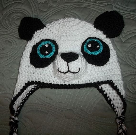 Crocheted Panda Hat